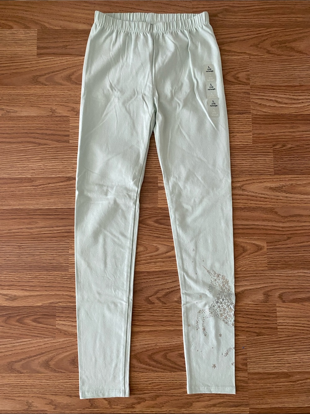 GAP Light Mint Green Girls' Leggings with Unicorn  Accent
